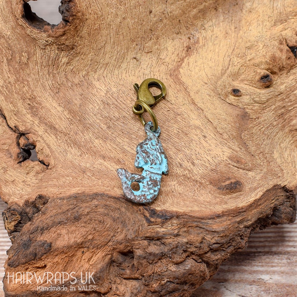 Copper Patina Mermaid Charm.