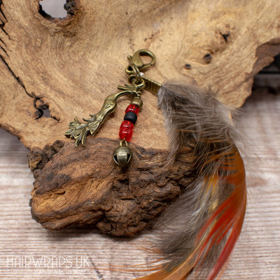 Phoenix and Dangle Feather Charm.