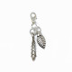 White Silver Feather Charm