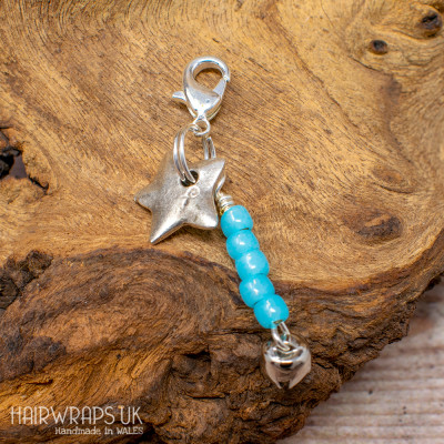 Star and Turquoise Dangle Charm.