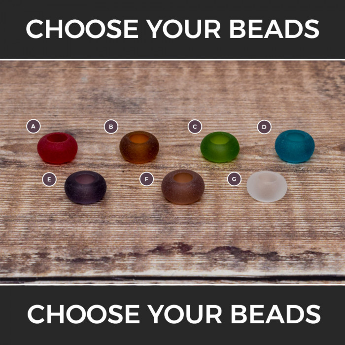 Sea-glass dread beads. Large holes, Dreadlock bead set.