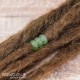 Set of green sea-glass beads, Large hole dread beads, Dreadlock bead set.