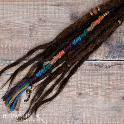 Vegan accent lock, Hair Wrap extension for Dreadlocks or loose hair – Kingfisher.