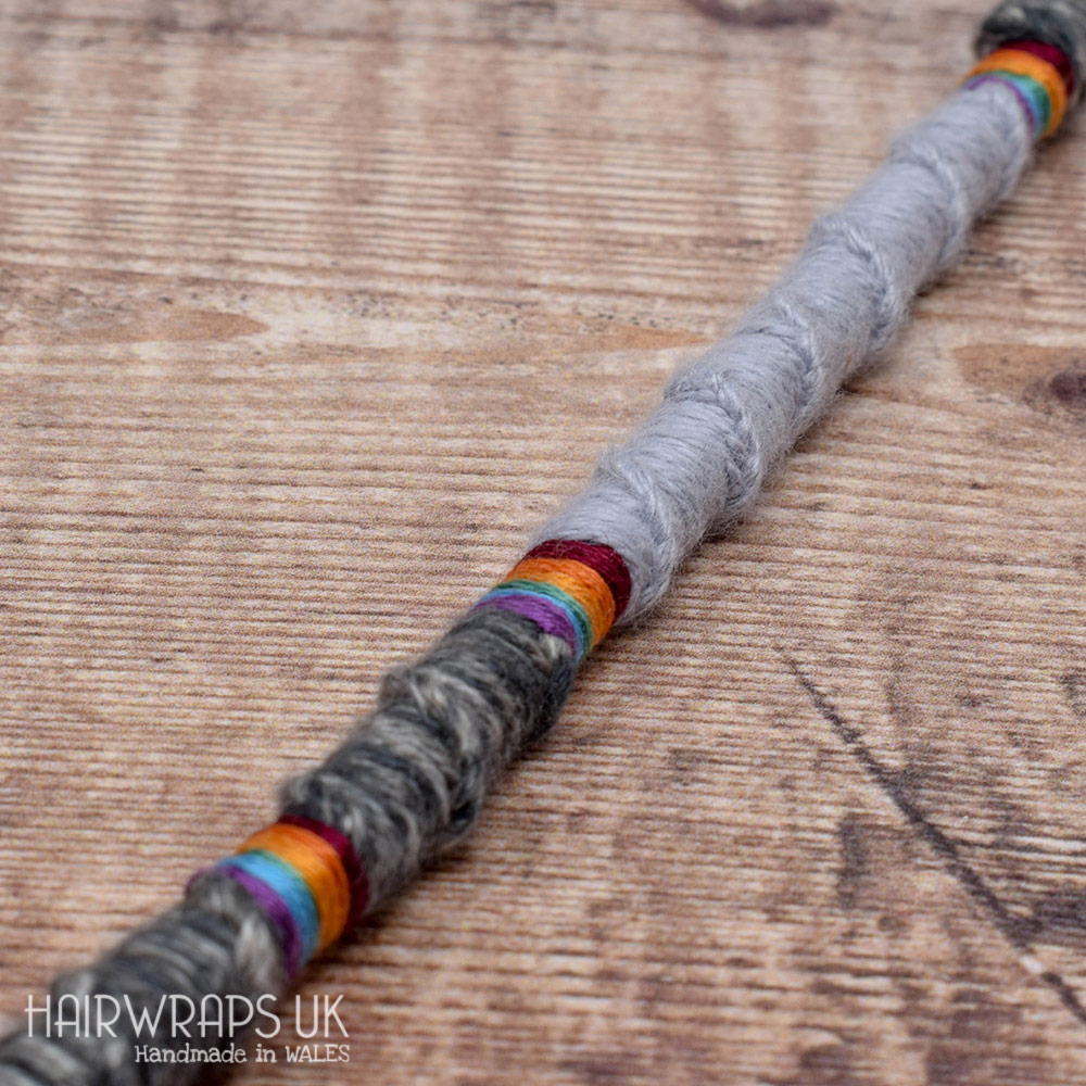 Chunky Vegan Accent Locs | Rainbow Dust | Hairwraps U.K.