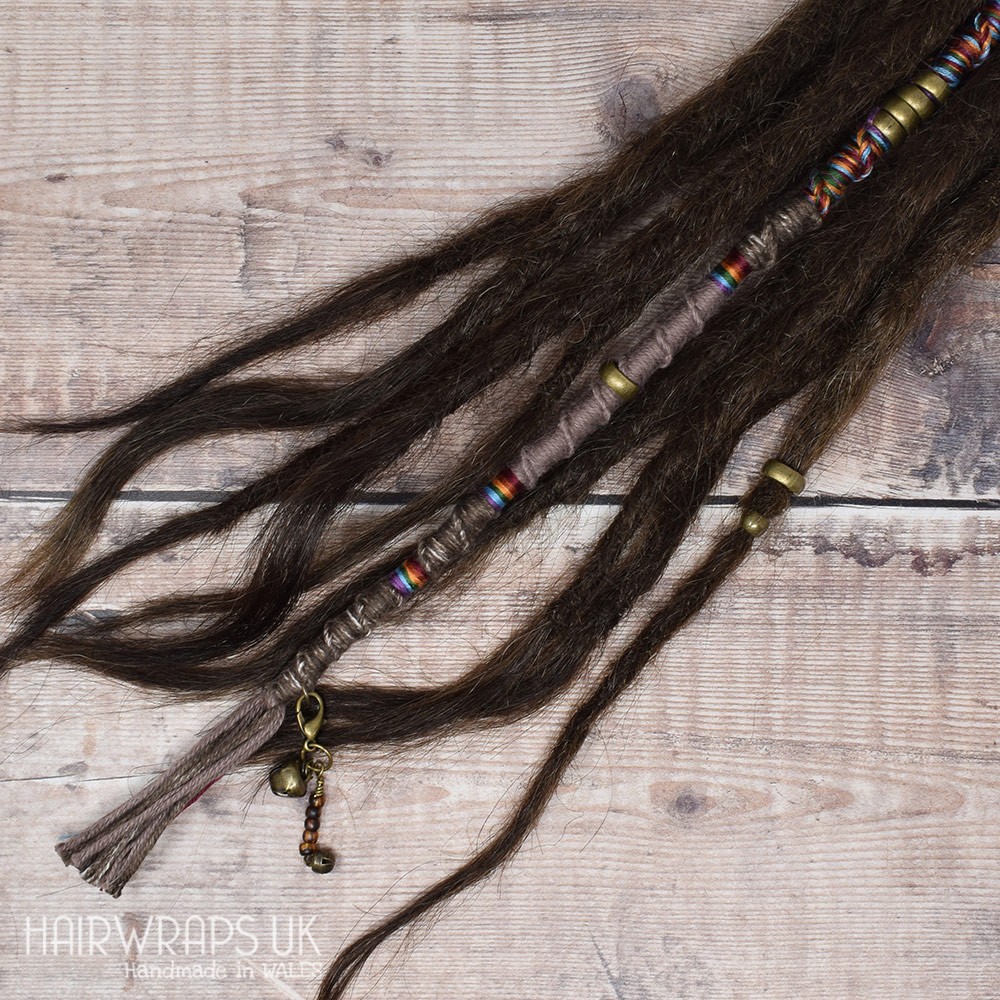 Chunky Vegan Dreadlock Wraps | Rainbow Rust | Hairwraps U.K.