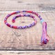 Removable Pink and Purple Hair Wrap with Glass Beads – Butterfly.