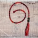 Removable Black and Red Hair Wrap with Wooden Beads – Ladybird.