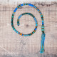 Removable Green, Turquoise, and Blue Hair Wrap with Glass Beads – Neptune.