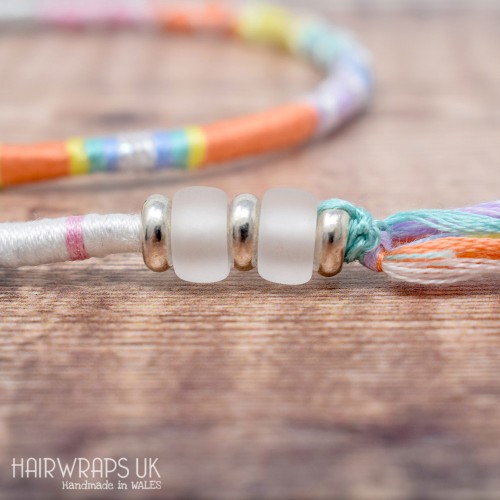 Pastel Rainbow Handmade Removable Hair Wrap @ Hairwraps UK