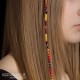Removable Black, Orange, Red, and Gold Hair Wrap with Wooden and Glass Beads – Phoenix.