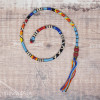 Removable Black, Blue, Orange, and Yellow Hair Wrap with Glass Beads – Swallow.