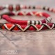 Removable Brown, Black and Red Hair Wrap with Wooden Beads – Toadstool.