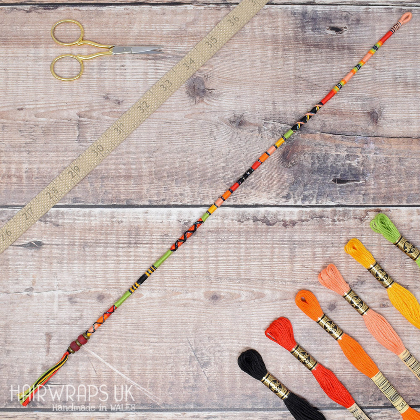Removable Cotton Hair Wrap Braid | Whiplash | Hairwraps U.K.